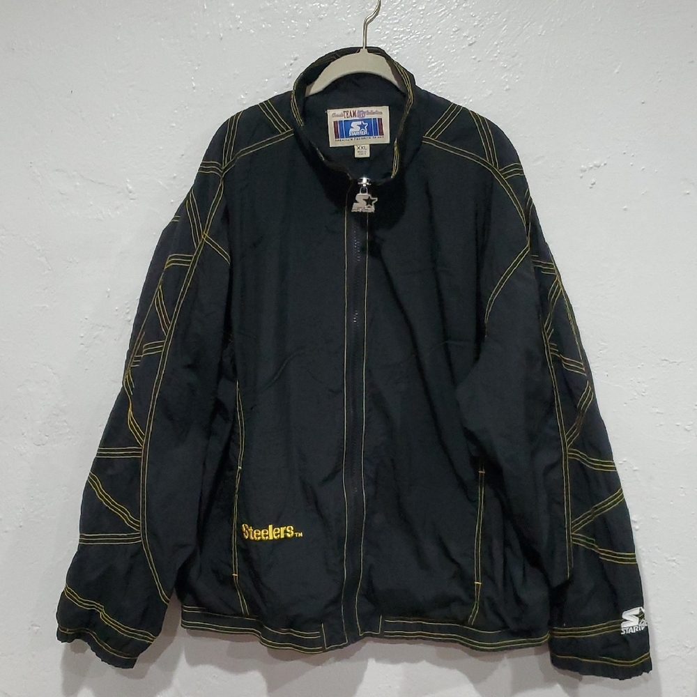 Vintage Starter Steelers Windbreaker  Jacket Size XXL